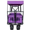 FURNIinspire Outdoor Serving Carts Collapsible Folding Wagon 300L Collapsible Wagon with Tailgate All-Terrain Wheels, Purple, 45.28"*22.83"*38.78" - 2 of 4