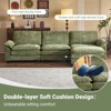 Karl Home |120 in. W Pillow Top Arm Double-layer Cushion Chenille Sofa in Brown With Ottoman - 4 of 4