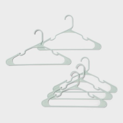 thumbnail interactive-video image 1 of BFSEALS Heavy Duty Plastic Hangers (24 Pack) | 16 Inch | Made In USA | White Tubular Hangers 1 of 2