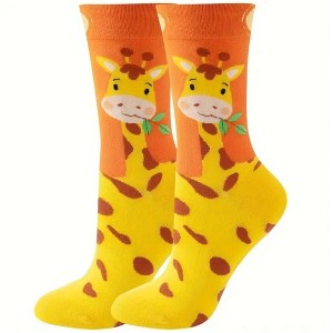 Giraffe Socks (Women's Sizes, Adult Medium) from the Sock Panda - 1 of 3