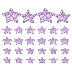 Unique Bargains DIY Embroidery Sequin Glitter Star Shape Iron on Patches 28 Pcs - 1 of 4
