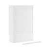 Kate & Laurel All Things Decor 15" Ori Rattan Wall Cabinet with Cubby White - 3 of 4