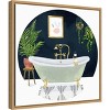 16" x 16" Homebody Collection C Bath by Victoria Borges Framed Canvas Wall Art Brown - Amanti Art - 2 of 4