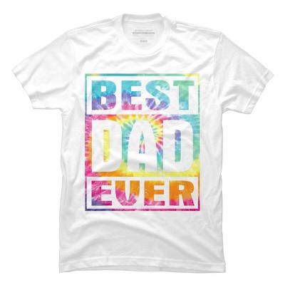 Men's Design By Humans Vintage Tie Dye Best Dad Ever By T-Shirt
