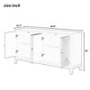 Sleek Storage Cabinet Sideboard Buffet with Vertical Line Design,Suitable for Study,Entrance and Living Room - 4 of 4
