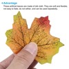 Unique Bargains Wedding Party Thanksgiving Halloween Decoration Autumn Maple Artificial Leaves Green Yellow 200 Pcs - 3 of 4