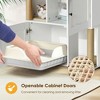 Lirago White Vintage Double Cat Litter Box Enclosure 31.5x19.7x34.5"-2-Tier Storage Shelf - 3 of 4