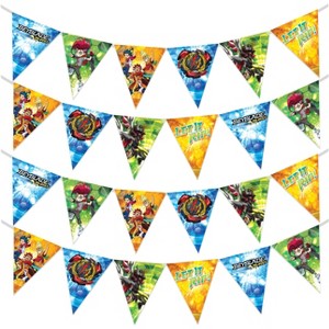 Treasures Gifted BEYBLADE Birthday Banner Pennant - BEYBLADE Party Supplies - 2 Pack - 1 of 4