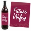 Big Dot of Happiness Burgundy Elegantly Simple - Wedding or Bridal Shower Guest Party Favors Decorations  - Wine Bottle Label Stickers - Set of 4 - 3 of 4