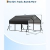 13'x26'x11.4' Heavy Duty Metal Carport Kit, All-Weather Reinforced Frame with Anchors for Trucks, RVs, Boats - 3 of 4