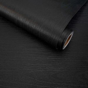 Black Wood  Grain Wallpaper Peel & Stick Self Adhesive Vinyl Contact Paper for Furniture & Walls (Covers 36 sq. ft. ) - 1 of 4