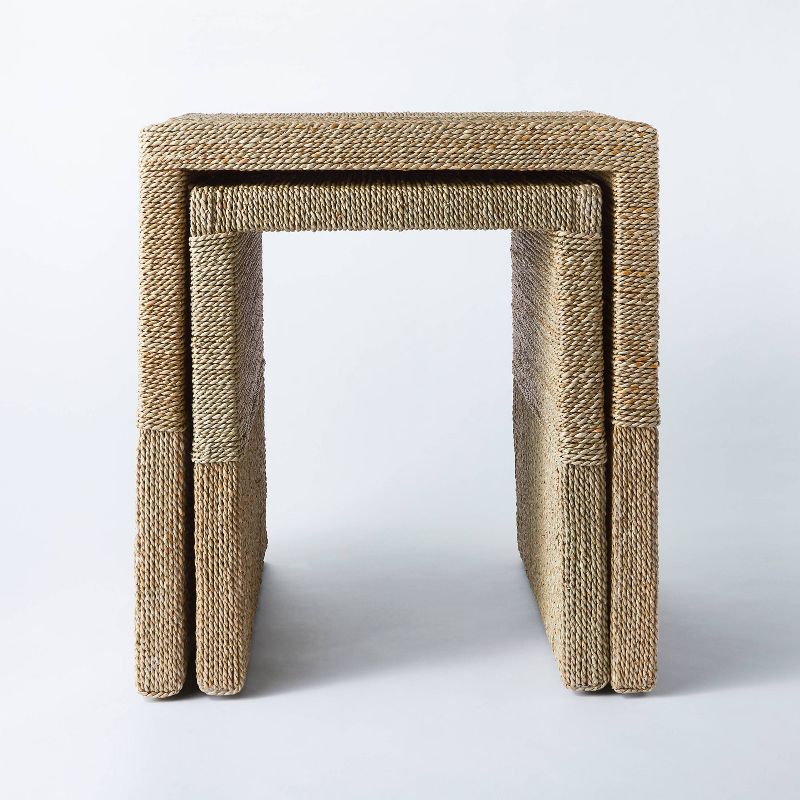 Set of 2 Woven Nesting Tables - Threshold&#8482; designed with Studio McGee, 3 of 15