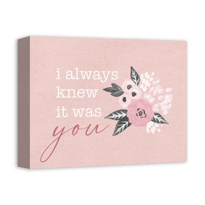 Romantic Pink Floral Canvas Wall Art 14 x 11