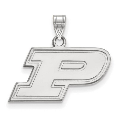Black Bow Jewelry 10k White Gold Purdue Boilermakers NCAA Small Pendant
