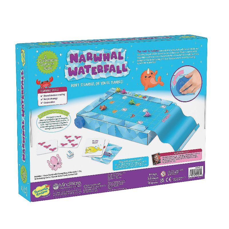 Peaceable Kingdom Narwhal Waterfall Cooperative Game for Kids Ages 6 and Up, 4 of 5