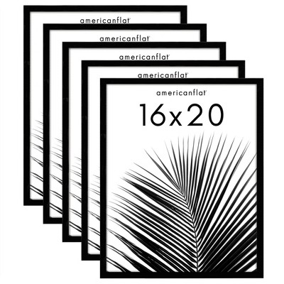 Americanflat 5 Pack of Picture Frames - Plexiglass Cover