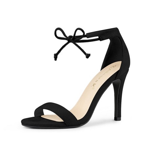 Allegra K Women's Ankle Strap Tie Up Stiletto Heel Dress Sandals : Target