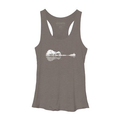 Women's Design By Humans Nature Guitar By Maryedenoa Racerback Tank Top