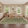 Washable Living Room Rug 8x10 Large Floral Print Area Rug with Non-Slip Backing, Stain-Resistant Farmhouse Soft Low Pile Floor Cover - 2 of 4
