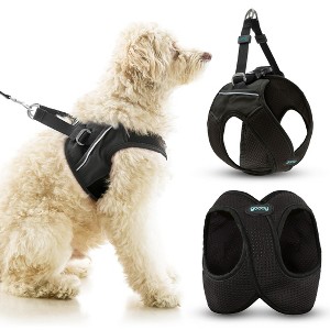 Gooby Escape Free Easy Fit X Step in Dog Harness Vegas Black, Large - 1 of 2
