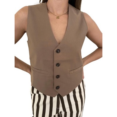 Women's Alix Suit Vest Buttoned Top - FRNCH