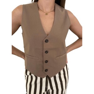 Women's Alix Suit Vest Buttoned Top - FRNCH - 1 of 4