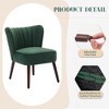 Modern Velvet Accent Chair for Living Room ¨C Mid-Century Wingback Lounge Chair with Solid Wood Legs, 300lb Capacity ¨C Plush Upholstered Armchair - 4 of 4