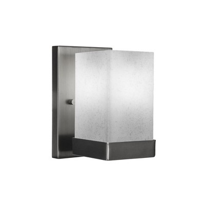 Toltec Lighting Nouvelle 1 - Light Sconce in  Graphite with 4" Square White Muslin Shade