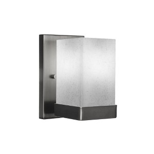 Toltec Lighting Nouvelle 1 - Light Sconce in  Graphite with 4" Square White Muslin Shade - 1 of 1