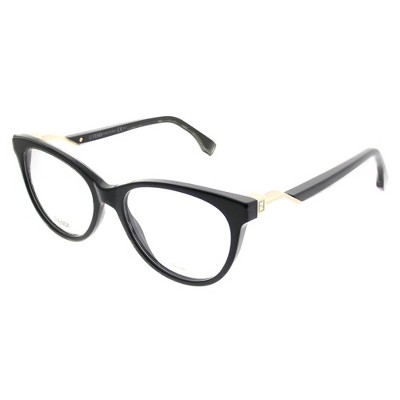 Fendi Fendi Cube 807 Womens Cat-eye Eyeglasses Black 52mm : Target