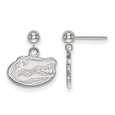 Black Bow Jewelry 14k White Gold Florida Gators NCAA Dangle Earrings