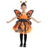Joyfy Halloween Costume for Child Girls Butterfly Costume , Toddlers Butterfly Outfit w/Wings Headband for Kids Halloween Parties - 2 of 4