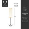 Viski Laurel Crystal Stemmed Wine Glasses,Set of 2 - 3 of 4