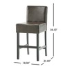 DSVIMOY Counter and Bar Stool Bonded Leather Set of 2 for Stylish Dining and Relaxing, Brown, 39.25"*19.75"*14" - 3 of 4