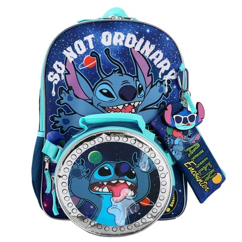 Disney Lilo & Stitch Backpack 17 with Laptop Compartment for School,  Travel, and Work Black
