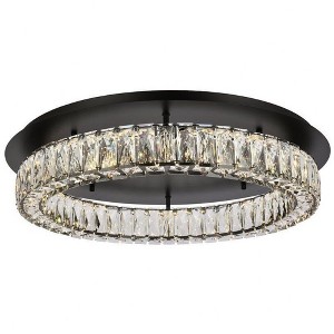 Elegant Lighting Monroe 1 - Light Flush Mount in  Black - 1 of 1