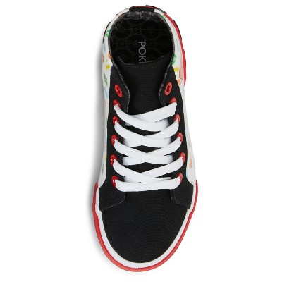 Мужские кроссовки Pokemon Boys Pokemon Pikachu Athletic Sneakers - Boys Pokemon Pikachu High Top Shoes - Pikachu Charmander Bulbasaur High Top Lace Up Sneakers (Black, 11) — фото 3