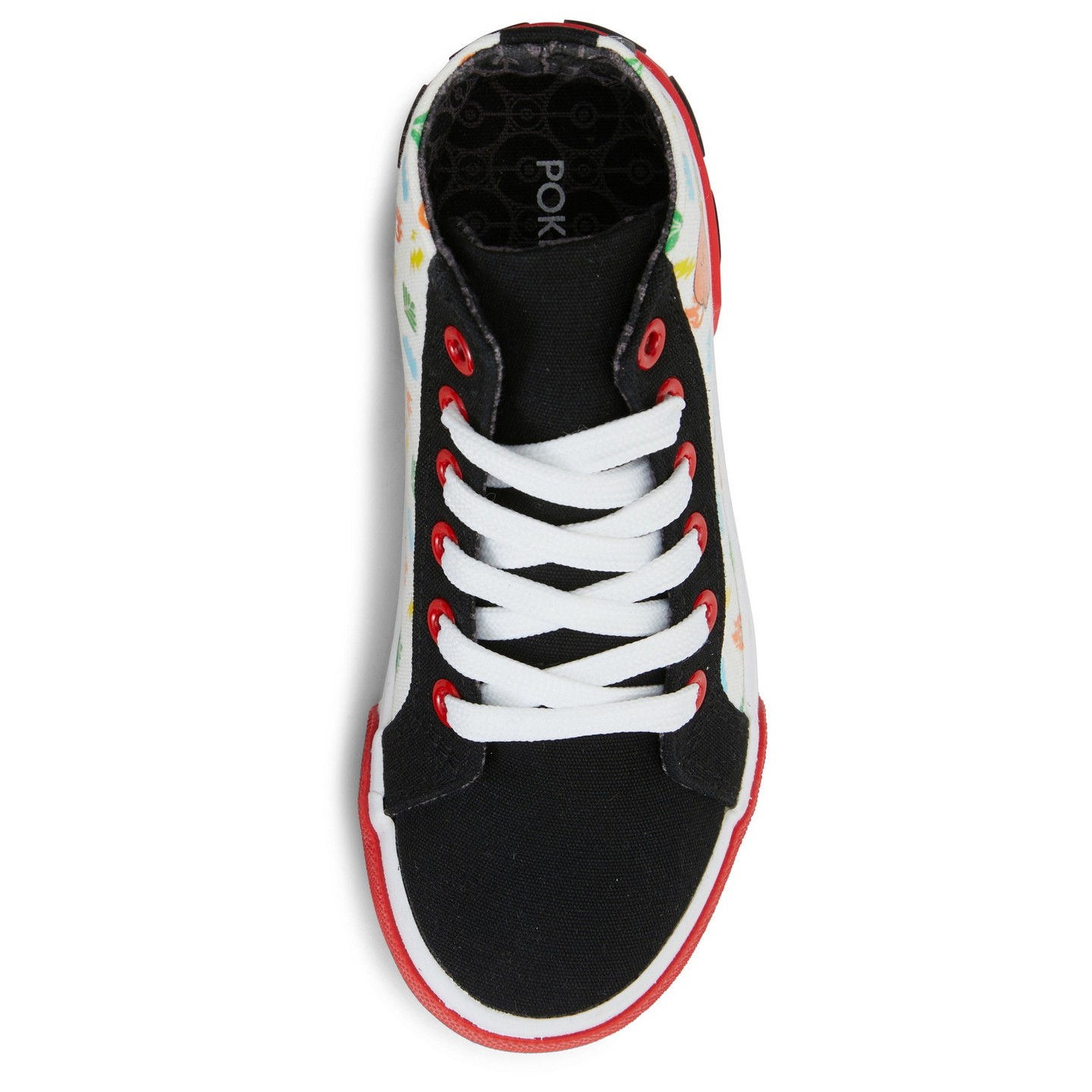 Кроссовки Pokemon Boys Pikachu Athletic Sneakers - Boys Pikachu High Top Shoes - Pikachu Charmander Bulbasaur High Top Lace Up Sneakers (Black, 11), цвет: Чёрный — фото 3