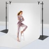 VEVOR 10ftx10ft Pipe and Drape Kit,Heavy Duty Backdrop Stand with Carbon Steel Base,Adjustable Backdrop Support with 6Clamps and A Carry Bag,Black - 2 of 4