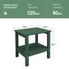 Hyleory Double-Tier Patio Adirondack Side Table, Outdoor HDPE Square End Table - 4 of 4