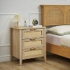 Rattan Nightstand – Boho Accent Table with Rattan Drawers & Metal Legs - 2 of 4