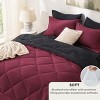 5/7 Pcs Bed in a Bag with Contrast Color Solid Design Bedding Set - 3 of 4