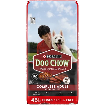 Purina Dog Chow with Real Beef Adult Complete & Balanced Dry Dog Food - 46lbs