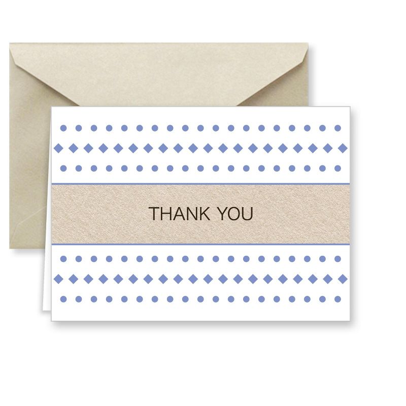 Paper Frenzy Purple and Mint Designer Thank You Note Card Collection with Envelopes - 25 pack, 5 of 7