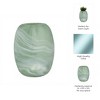 Modern Glam Glass Vase - Accent with Sleek Curved Silhouette and Decorative Contemporary Design for Home, Bedroom, or Office Decor - Green - 4 of 4