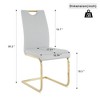 ALEXOUN Modern Dining Chairs Set of 2, PU Faux Leather High Back Upholstered Chairs, with Gold Metal Legs,for Kitchen,Living,Bedroom,Dining Room - 3 of 4