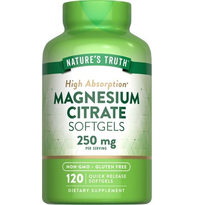 Nature's Truth Magnesium Citrate Softgels | 250mg | 120 Count