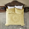 Heirloom 100% Cotton Soft & Breathable Chenille Tufted Lightweight Medallion Design Bedspread and Sham Sets, All-Season, Machine Washable - 3 of 4