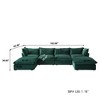 162.98" Cloud Modular Sectional Sofa, U Shaped Couch, Minimalist Wide Deep Seat Couches with Chaise Ottoman,Cushion Covers Removable - 4 of 4