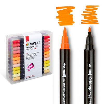 KINGART Acrylic Paint Pens - Twin-Tip - 48 Colors